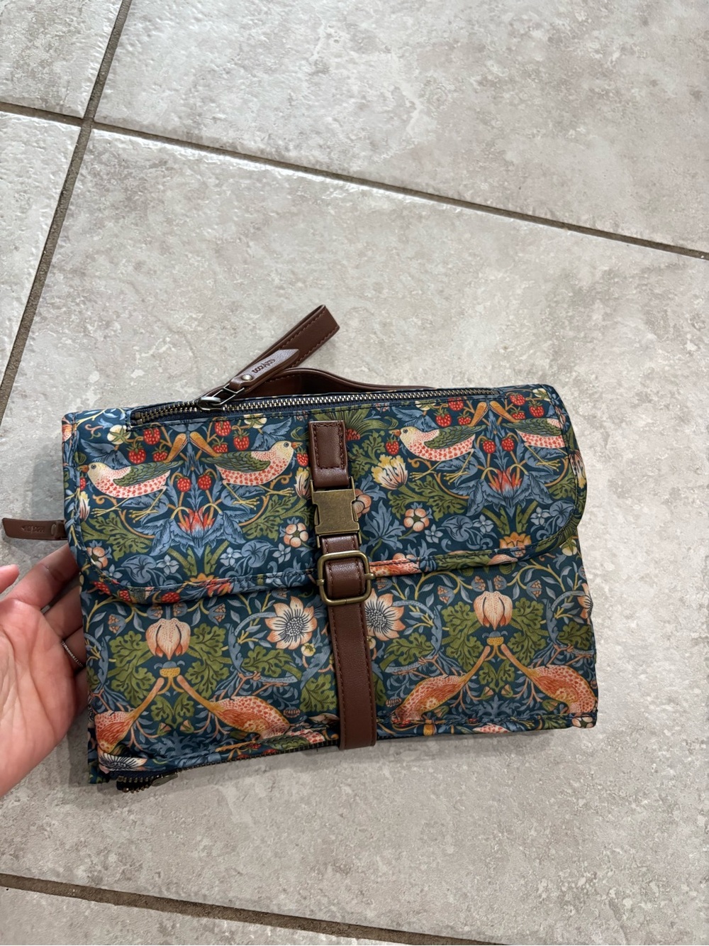 DockAtot Morris & Co Clutch Hanger Floral Strawberry Fields Changing Pad